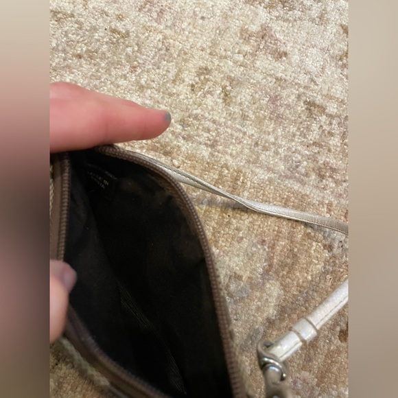 Coach Tan and White Wristlet - Picture 10 of 12